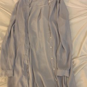 long sleeve stripped button up